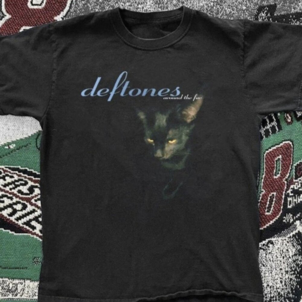 Deftones Around The Fur Cat Graphic Band T-Shirt
